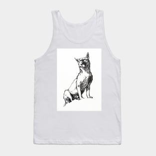 Dingo - ink drawing Tank Top